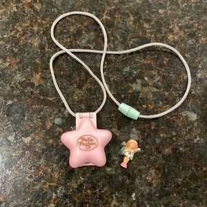 Polly pocket 1992 blue bird fairy garden locket necklace